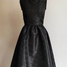 Černé brokátové šaty Vintage Goth vel. M